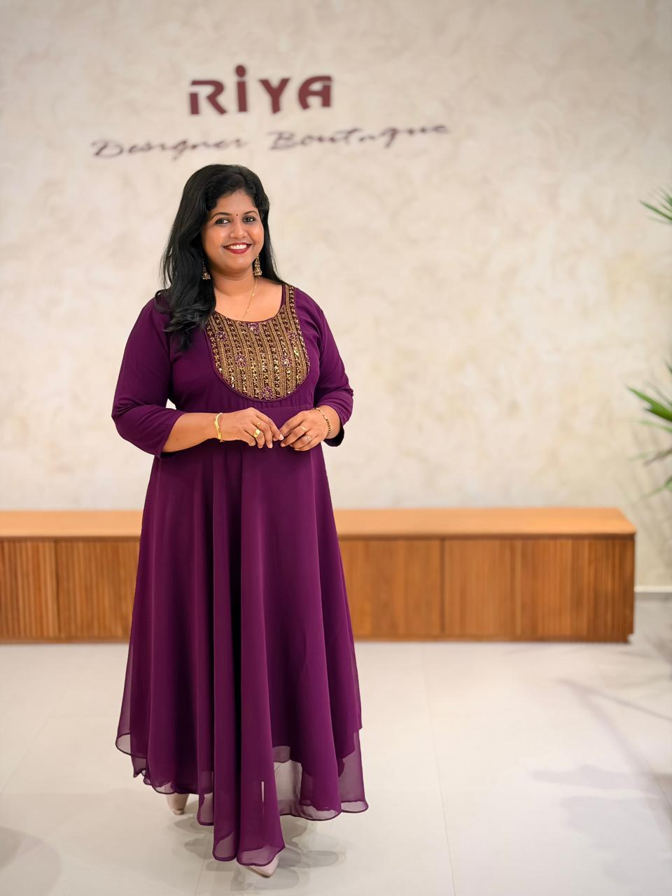 Very Premium Anarkali Heavy Handwork Dress Stitched With Lining -dr.lav Very Premium Anarkali Heavy Handwork Dress Stitched With Lining -dr.lav